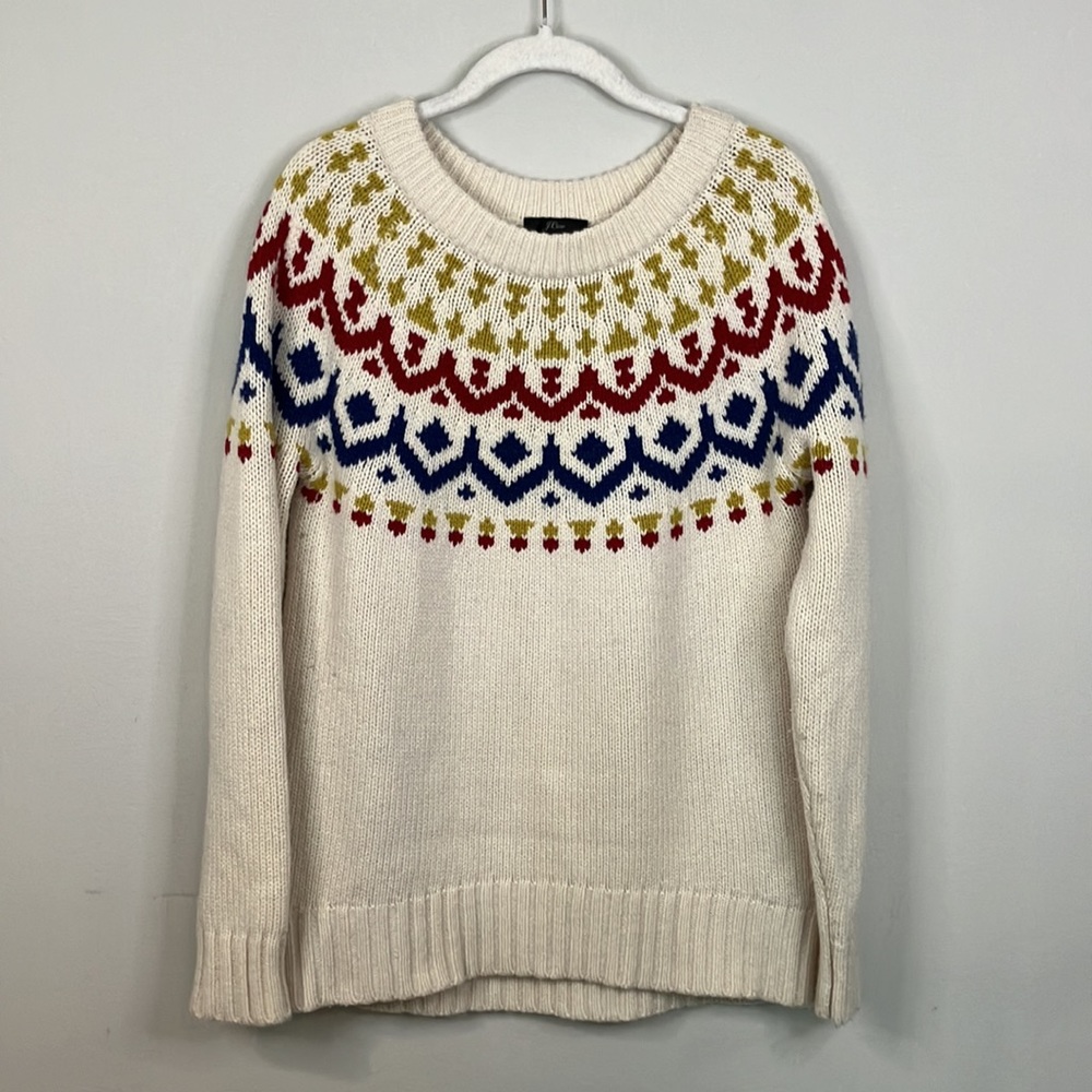 J Crew fair isle wool blend sweater - Picture 4 of 10